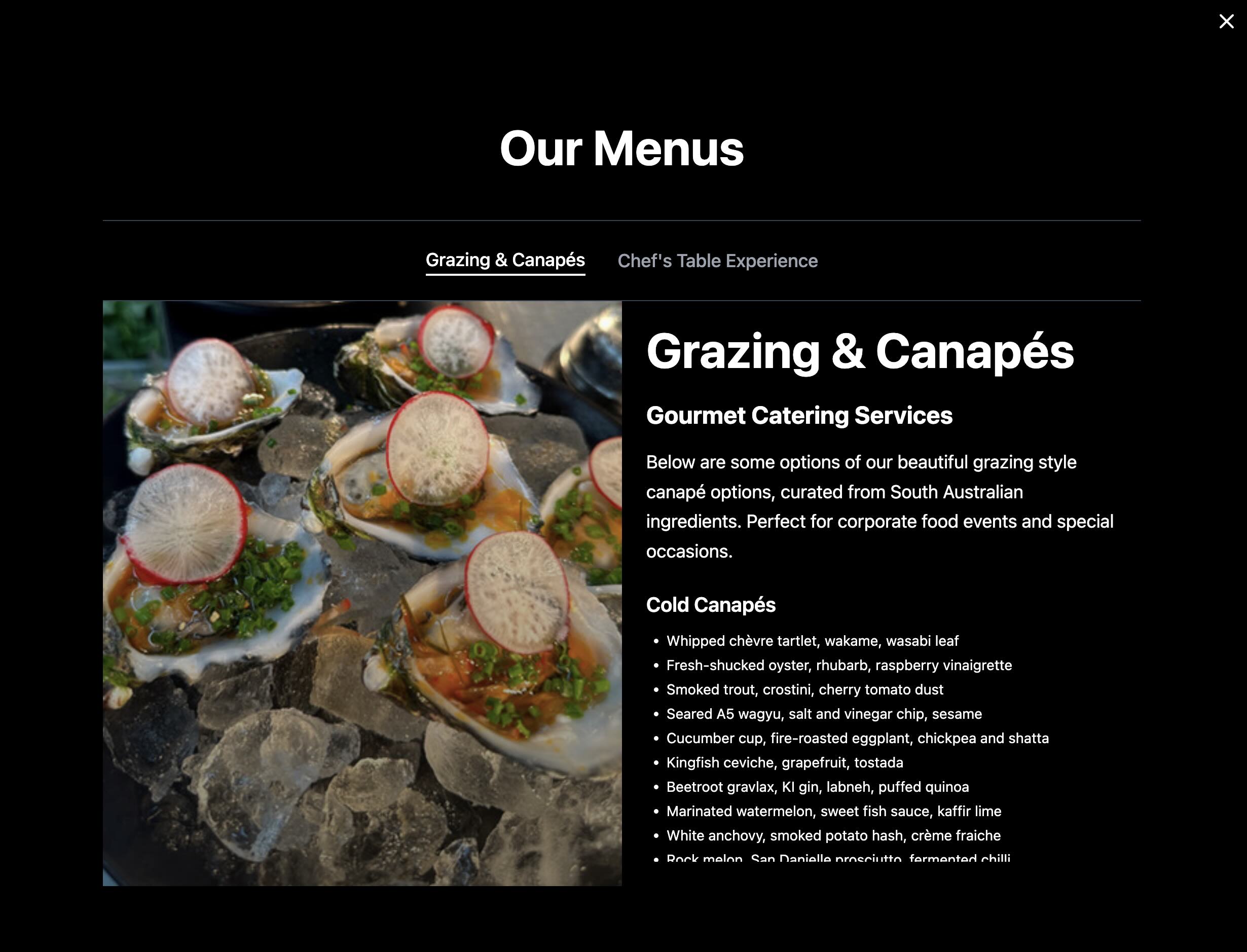 Website mockup